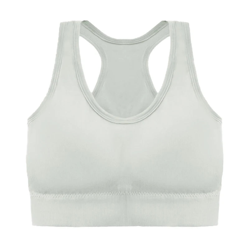 Sutiã esportivo sem costura, Top push up respirável à prova de choque feminino curto, Lingerie feminina，Poliéster，Respirável