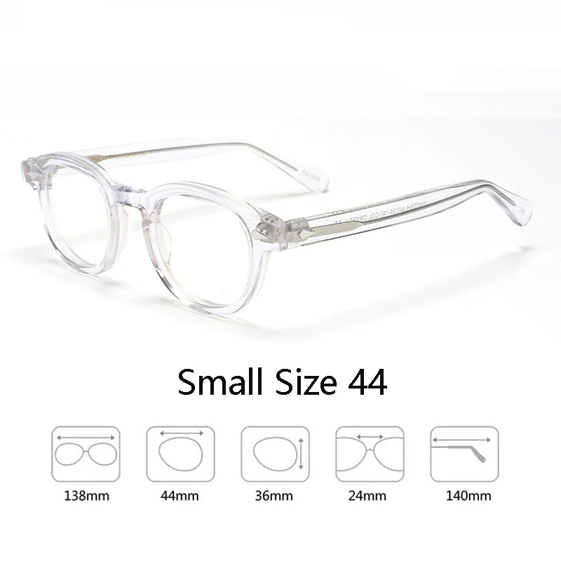 Armação de óculos ópticos para homens e mulheres, johnny depp, lemtoose, vintage, computador, acetato, armação de óculos para homens, lente transparente