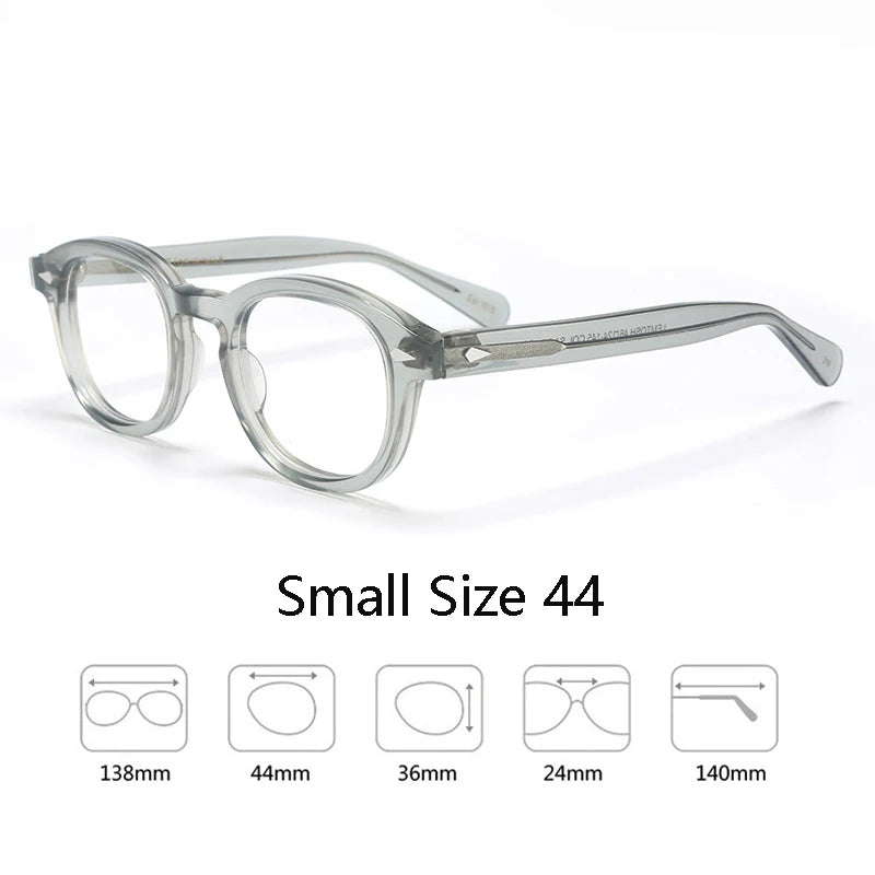 Armação de óculos ópticos para homens e mulheres, johnny depp, lemtoose, vintage, computador, acetato, armação de óculos para homens, lente transparente