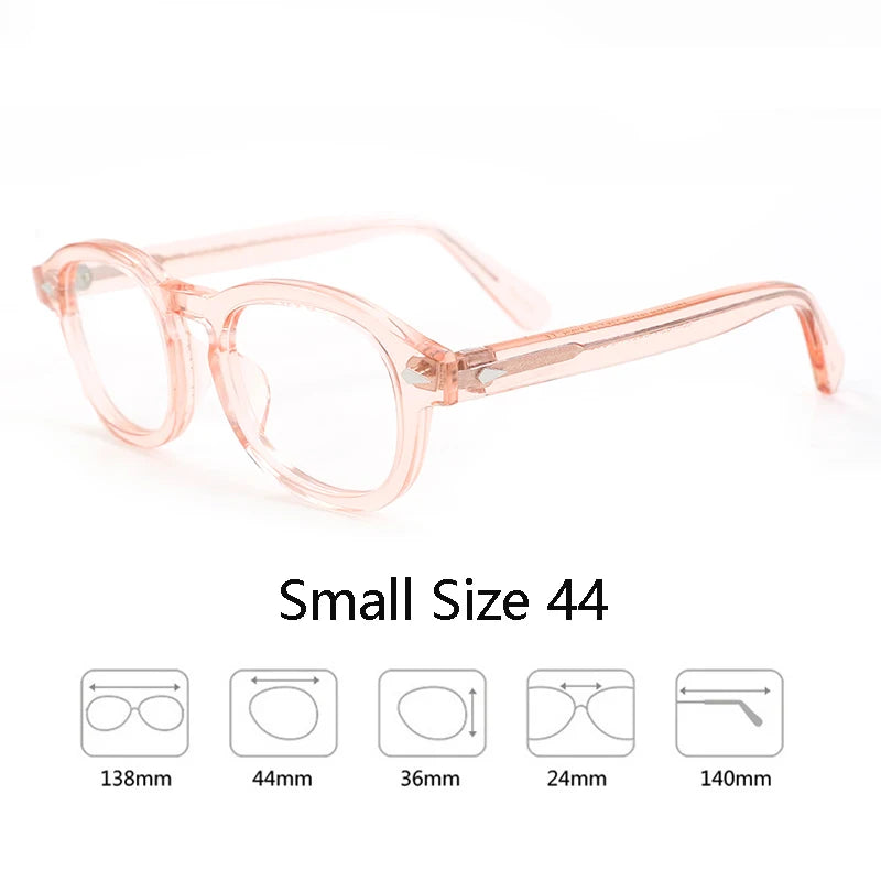 Armação de óculos ópticos para homens e mulheres, johnny depp, lemtoose, vintage, computador, acetato, armação de óculos para homens, lente transparente