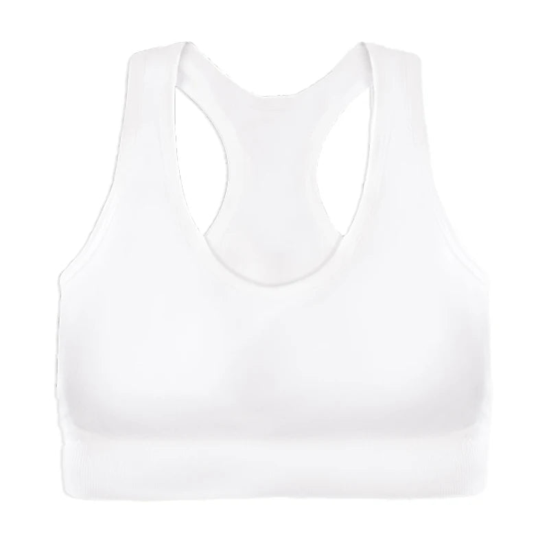 Sutiã esportivo sem costura, Top push up respirável à prova de choque feminino curto, Lingerie feminina，Poliéster，Respirável